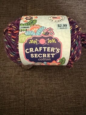 Crafter's Secret Cotton Yarn - Purple Confetti #202